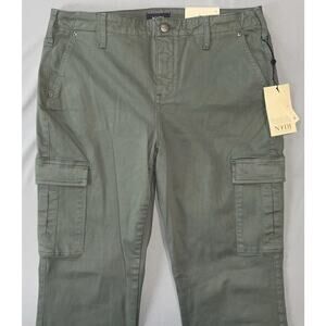 NYDJ Sheri Slim Cargo Hollywood Pants In Sage Leaf Women's Size 10 NWT!